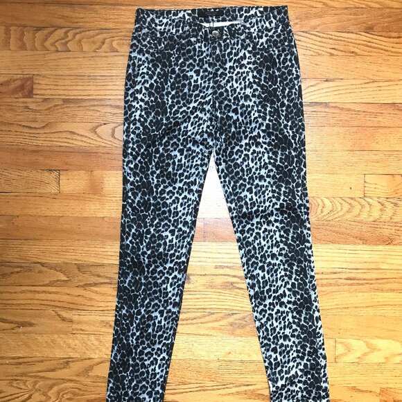 Bettie on the Prowl Snow Leopard Punk Goth Cotton Pants - Picture 3 of 9
